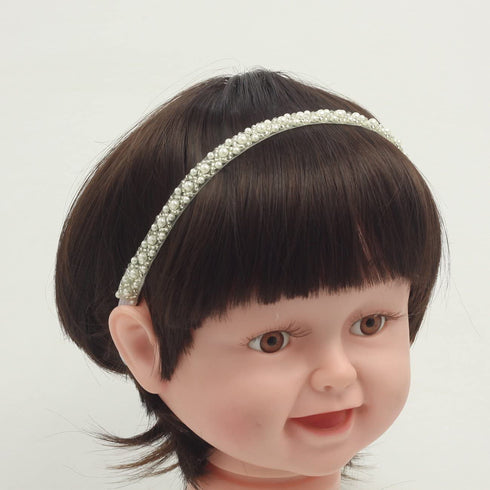 Baptism Headband for Baby Infant Toddler Girls White Christening Headband (0-2 Months)...