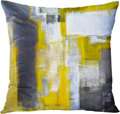 Britimes Throw Pillow Covers Home Decor Set of 4 Pillow Cases Decorative 18 x 18 Inches Outdoor Cushion Couch Sofa Pillowcases Grey and Yellow...