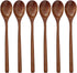 Wooden Spoons, 6 Pieces 9 Inch Wood Soup Spoons for Eating Mixing Stirring, Long Handle Spoon with Japanese Style Kitchen Utensil, ADLORYEA Eco Fr...