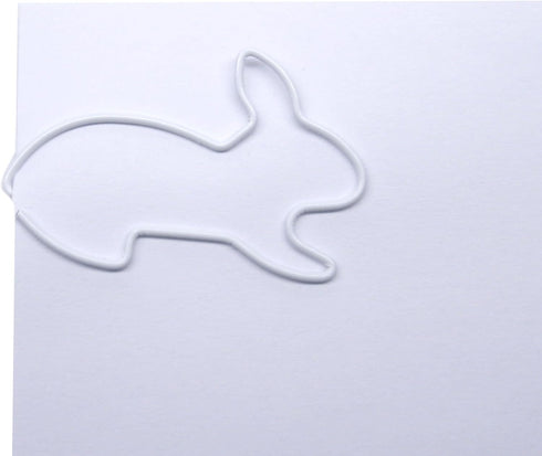Bunny Rabbit Shaped Paper Clips Great for Paper Clip Collectors or Office Gift - Comes in Round Tin with Lid and Gift Box (White 100 Count)...