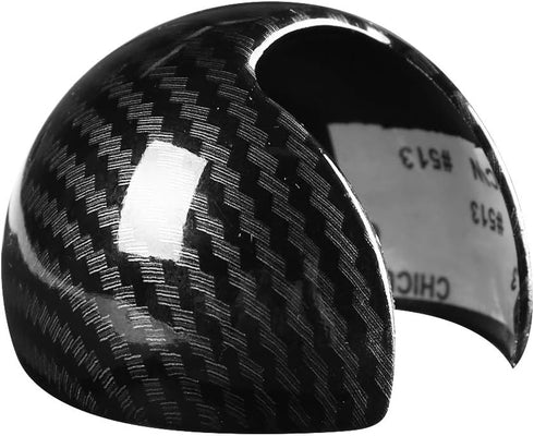 Gear Shift Knob Cover, Carbon Fiber Style Car ABS Plastic Gear Shift Knob Head Cover Cap Sticker Trim for A3 8 V S3 14-18...
