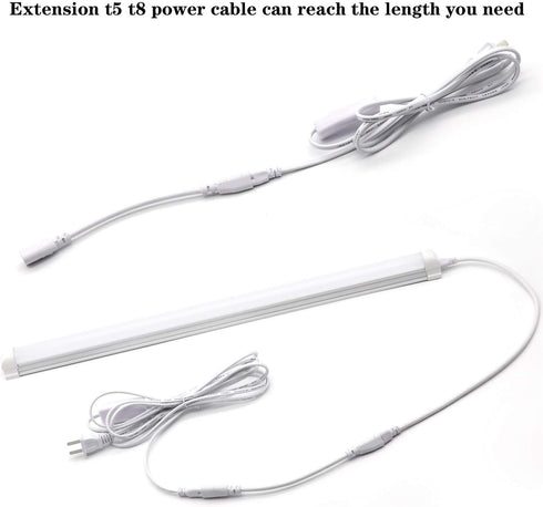 T5 T8 LED Tube Connector Cable Wire 8 inch Double Male to Male End Extension Cord for Integrated LED Fluorescent Tube Light Bulb Lamp Holder Socke...