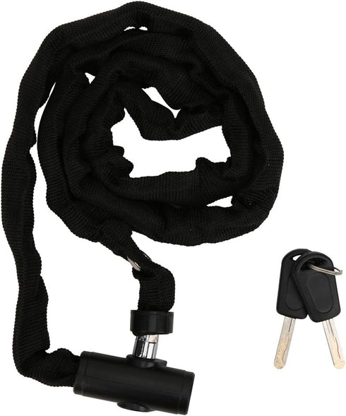 Bike Chain Lock with Key, 1.2m Bike Locks Anti-Theft Chain Lock Portable Lengthen Cycling Safety Locking Chain for Motorcycle Electric Scooter...