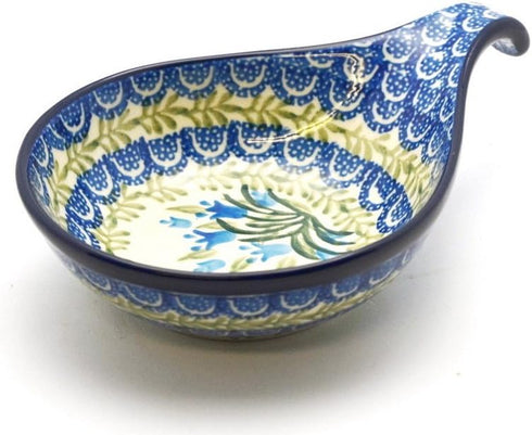 Polish Pottery Spoon/Ladle Rest - Blue Bells...
