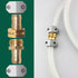 Joywayus 2Set Heavy Duty 5/8" Barb x 3/4" GHT Male & Female Swivel Hex Aluminium Garden Water Hose Pipe Connector Repair Kit Fitting with Stainles...