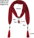 Vintage Polyester Scarf Alloy Resin Gem Pendant Women's Necklace Jewelry Scarves(sc0021)...