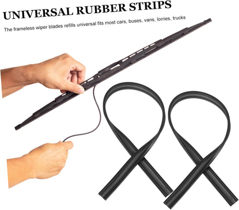 Mobestech Vehicle Wipers - 10pcs Durable Rubber Strips - Frameless Windshield Wiper Blades - Auto Silicone Adhesive for Seamless Rear Windshield C...