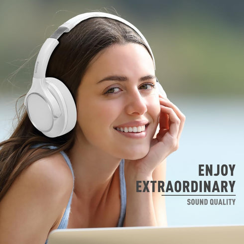 Bluetooth Headphones Over Ear 68H Playtime 6 EQ Wireless Headset with Microphone HiFi Stereo Foldable Lightweight Deep Bass for Travel Home Office...