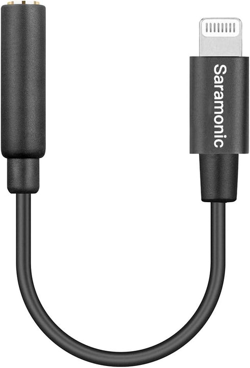 Saramonic 3.5mm TRRS to Lightning Female Adapter Cable, SR-C2002 3.5mm Micro Lightning to Apple Cable MFi Certified Compatible with iPhone, iPad S...