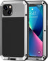 Lanhiem for iPhone 13 Metal Case, Heavy Duty Shockproof Tough Rugged Case with Built-in Glass Screen Protector, 360 Full Body Protective Cover for...