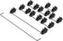 DUROCK Plate Mount Stabilizer V3, Innovative Pre-clipped Stem for Minimum Wire Wobble 2U 6.25U 7U Keyboard Stabilizers (V3 Nero 100% Kit)...