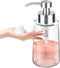 BabyElf Clear Glass Foaming Soap Dispenser with Rust-Proof Stainless Steel Pump, Refillable Liquid Wide Opening Hand Soap Dispenser for Bathroom &...