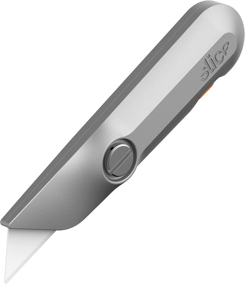 Slice 10582, Drywall Knife, Ergonomic Aluminum Handle for Easier Cuts, Attached Safety Cap, Finger Friendly Ceramic Blades, Lasts 11x As Long as M...