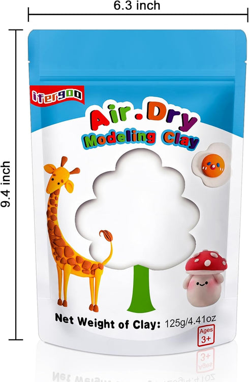 ifergoo Modeling Clay, 24/36 Colors Air Dry Clay Best Gift for Kids, Super Light Magic Clay with Sculpting Tools and Project, No-Sticky and Non-To...