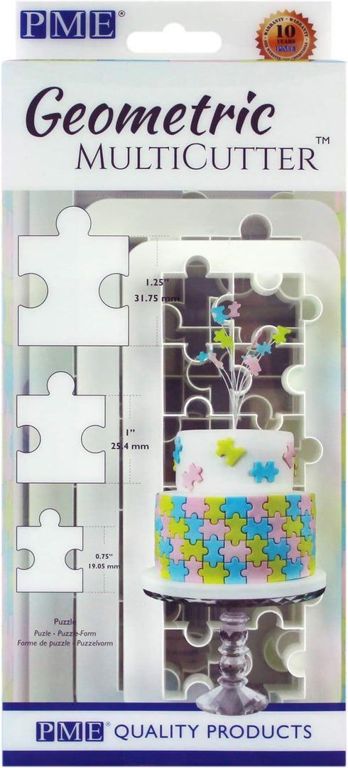 PME Geometric Multicutter for Cake Design Puzzle, Small, Medium & Large Size, Set of 3...