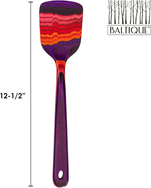 Baltique Waikiki Collection 12-1/2" Wooden Spatula, Safe for Nonstick...