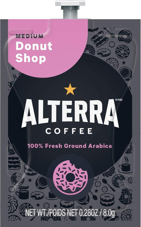 ALTERRA Coffee Donut Shop Blend Single Serve Freshpacks for MARS DRINKS FLAVIA Brewer, 20 Packets...