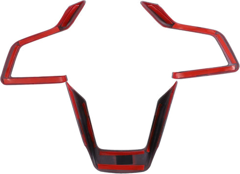 X AUTOHAUX 3pcs ABS Plastic Red Interior Steering Wheel Cover Trim Set for Subaru Forester Ascent 2019-2021 Inner Decoration Auto Accessories...