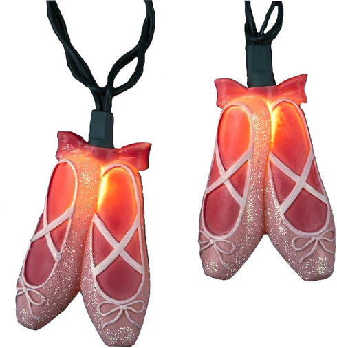 Kurt Adler UL4203 Ballet Slippers Light Set, 10 Light, Pink...
