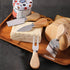 Mini Cheese Knife Set with wood Handle - Stainless Steel Charcuterie Knife Set with 4 Fruit Forks & 4 Small Spoons - Compact Cheese Cutter Set for...