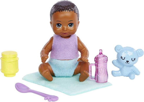 Barbie Skipper Babysitters Inc Doll & Accessories Set, Doll with Two-Tone Hair & Argyle Skirt, Baby Doll & 5 Pieces...