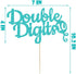 Double Digits Cake Topper, 10th Birthday Cake Topper, Double Digits Tenth Birthday Party Cake Supplies Decorations (Green)...