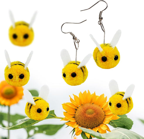 Suartus Mini Wool Felt Bee - 50Pcs Felt Bees for Crafts,Cute Bee Plush Crafts Honey Bee Pom for DIY Clothing Hat Gift Scrapbooking Jewelry Crafts ...