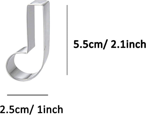 Mini Musical Minim Half Note Shaped Cookie Cutter...