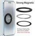 Magnetic Ring Holder for iPhone 14 13 12 Magnet Wall Mobile Phone Holder Magnetic Car Phone Stand for magsafe case (Black 1 pcs)...