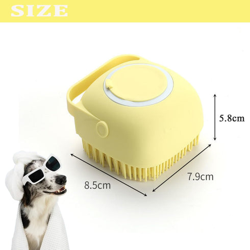 Dog/Cat Bath Brush Massage Brush Pet Scrubber Brush Dog Shampoo Scrubber Brush for Short & Long Haired Dogs/Cats....