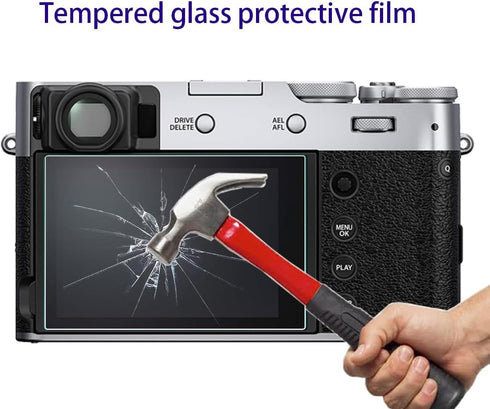 Lens Cap+Screen Protector for Fujifilm Fuji X100V X100VI Camera(for Accessories),X-100V X-100VI LCD Screen Protector +Aluminum Lens Cap with Flock...