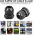PENGLIN Cable Glands 1-1/4" NPT Nylon Cable Connector, Strain Relief Cord Connector, IP68 Waterproof Adjustable Locknut (1-1/4 Inch (5-Pack))...