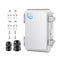 Waterproof Outdoor IP67 Junction Box (5.9"x3.9"x2.8") with Mounting Plate, Hinged Grey Cover and Wall Brackets - Weatherproof ABS Plastic Electric...