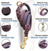 Leather Dog Leash, Strong Heavy Duty Genuine Leather Braided Dog Training Leash, Soft and Comfortable Leather Leash for Large Dogs, Medium Small D...