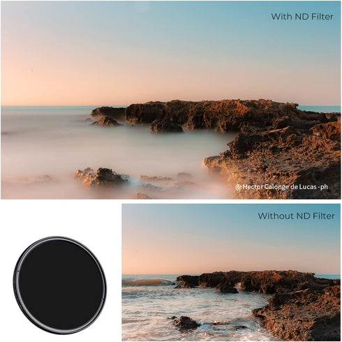 K&F Concept 37mm Variable ND Lens Filter ND2-ND400 (1-9 Stops) 18 Multi-Layer Coatings Adjustable Neutral Density Ultra Slim Lens Filter for Camer...