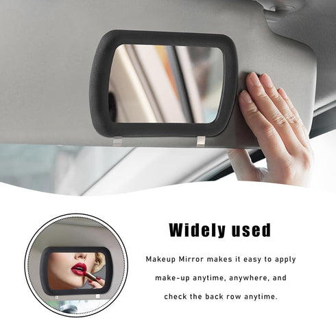 2PCS Car Sun Visor Vanity Mirror, Clip-on Rear View Sun-Shading Cosmetic Mirror with HD Glass, Auto Sun Visor Makeup Mirror, Universal Interior Ca...