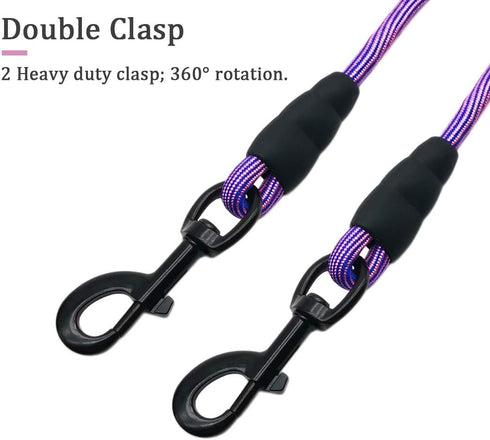 MayPaw 8FT/10FT Dog Tie Out/Check Cord, Heavy Duty Nylon Rope Training Leash, 3/8-Inch Thick Dog Tether for Strong Small Medium Large Dogs Indoor ...
