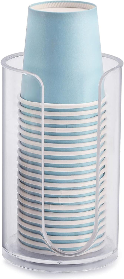 LoveBB Bathroom Cup Dispenser, 3oz-5oz Small Disposable Paper Cups Holder for Bathroom Vanity Countertop's Rinsing/Mouthwash Cups, Clear...