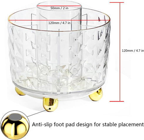 Pen Holder for Desk, 6 Slots 360° Degree Rotating Desk Organizers - Pencil Pen Organizers for Desk - Pencil Holder for Desk - Pencil Cup Pot for O...