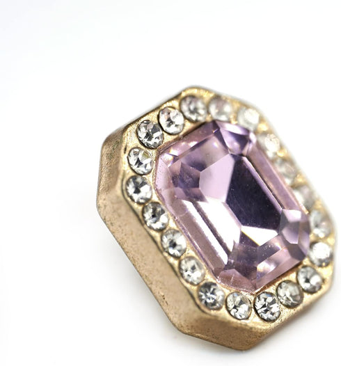 Emerald Cut Pink Rhinestone Sewing Shank Buttons 20 Pcs - 12X10mm, 1/2"...