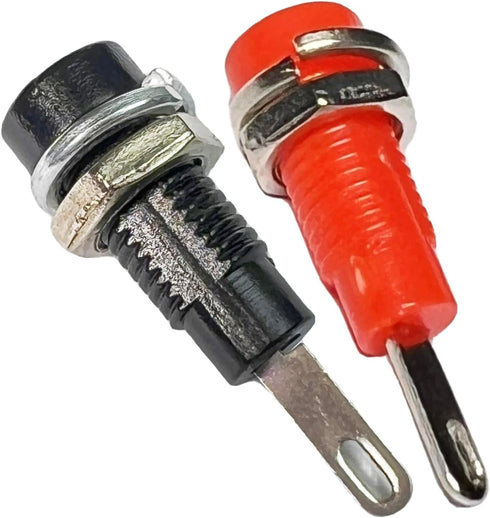2mm Banana Socket - Red and Black, Solder-Type, Panel Mount for RC Models, Instruments, Audio, 5 Pairs...