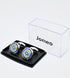 Round Silver Men's Cufflinks with Blue Circle In Gift Case Metal Cuff Links for Men Jewelry for Wedding Party Business Birthday Anniversary Dress...
