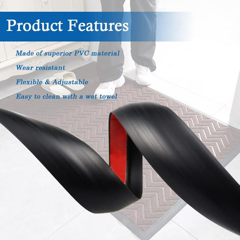 Floor Transition Strip Self Adhesive Carpet & Flooring Transitions Edging Trim Strip PVC Threshold Transitions Suitable for Threshold Height Less ...