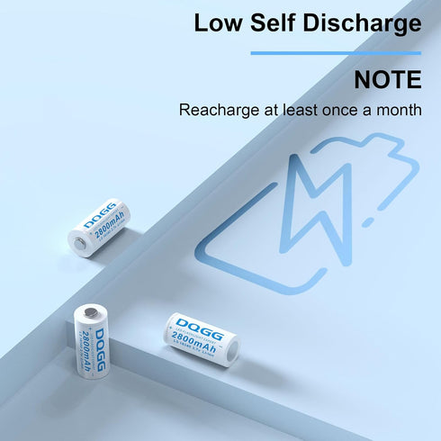16340 Rechargeable Battery 2800mAh Button Top 4 Pack 3.7Volt 16340 Batteries for Headlamp Flashlight...