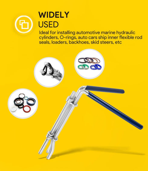 3 Pack Hydraulic Seal Installation Tools, Hydraulic Cylinder Piston Repair Seal Kit, U-Cup Rod Seal Installation Tool Kits Upgraded Seal Twistor I...