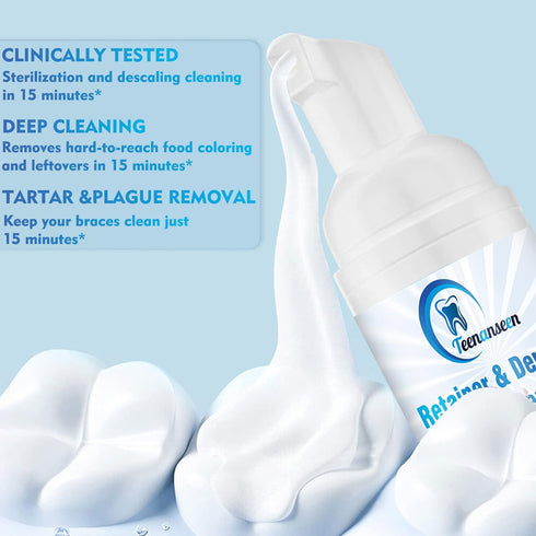 Aligner Cleaner, Denture Cleaner and Whitener Paste Foam Perfect for Sports Mouth Guard and Denture, Fast-Acting Alternative to Retainer Cleaner T...