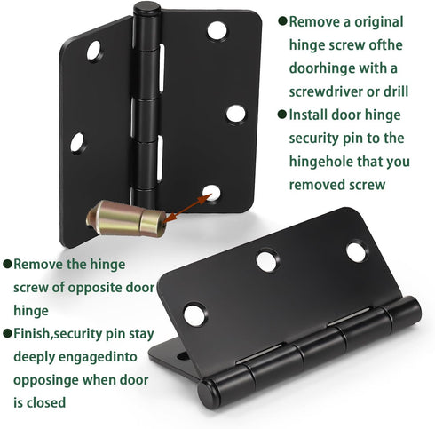 Door Hinges Security Screws,Tamper Proof Screws/Door Hinge Screws for Door Security/Accessory Hinge Screws Security Accessories for Anti-Theft Scr...