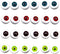 DoubleWood 12 Pairs Halloween Eyeballs Scary Plastic Hollow Eyeball 22mm Halloween Horror Props, Realistic Eyes for Hallow Props, Masks, Dolls or ...