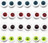 DoubleWood 12 Pairs Halloween Eyeballs Scary Plastic Hollow Eyeball 22mm Halloween Horror Props, Realistic Eyes for Hallow Props, Masks, Dolls or ...
