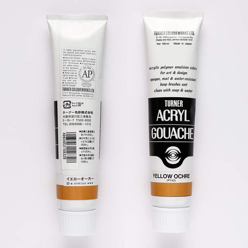 Turner Colour Works Acryl Gouache Artist Acrylic Paint - Single 100 ml Tube - Yellow Ochre...